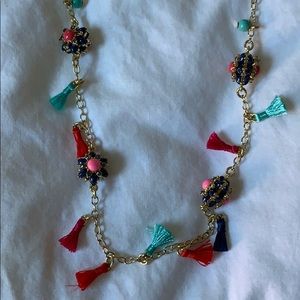 Long tassel and enamel Talbots necklace